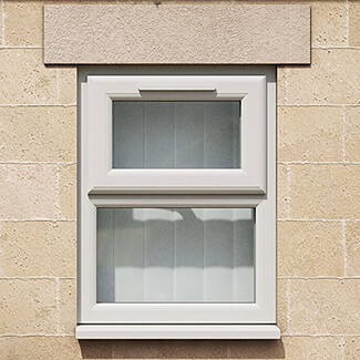 Crystal 2 Clear Glass Triple Glazed uPVC Window - Agate and White