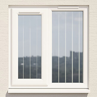Crystal 2 Clear Glass Triple Glazed uPVC Window - White - Left Handed