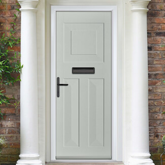 Crystal Eaton Right Hand External Door with 3 Panels - Agate Grey