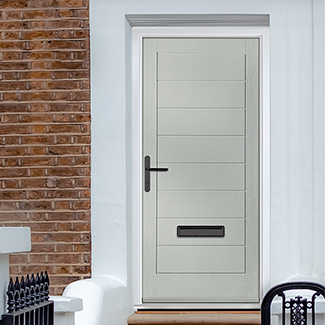 Crystal Monza Right Hand External Door with 8 Panel - Agate Grey