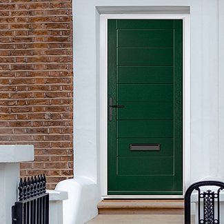 Crystal Monza Right Hand External Door with 8 Panel - Green