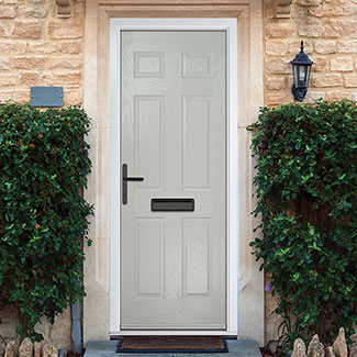 Crystal Muirfield Right Hand External Door with 6 Panel - Agate Grey