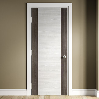 Joseph Miles Internal Flush Door - Prefinished Light Grey Ash With Dark Grey Ash Edges