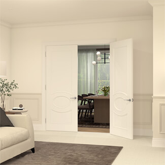 Deanta Clarendon Internal Door with 3 Panel - White Primed