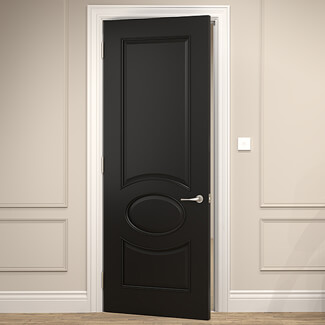 Deanta Clarendon Internal Door with 3 Panel - Prefinished Black