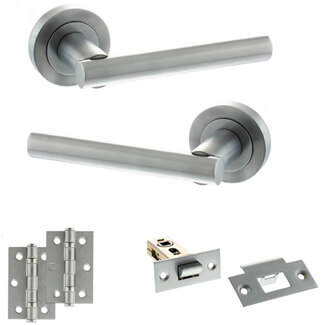 Atlantic Status Nibraska Door Handle Pack - Satin Chrome