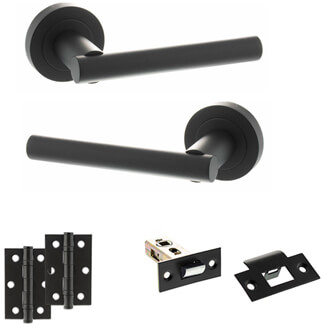 Atlantic Status Nibraska Door Handle Pack - Matt Black
