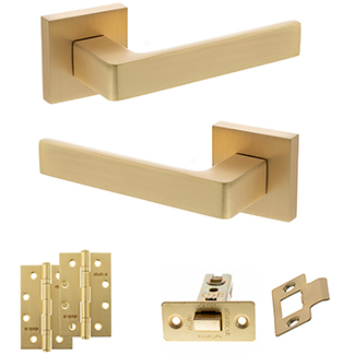 Atlantic Status Montana Door Handle Pack - Satin Brass