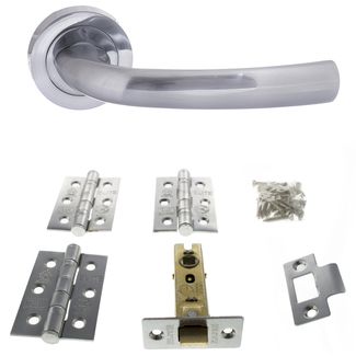 Atlantic Nevada Door Handle Pack - Satin Chrome