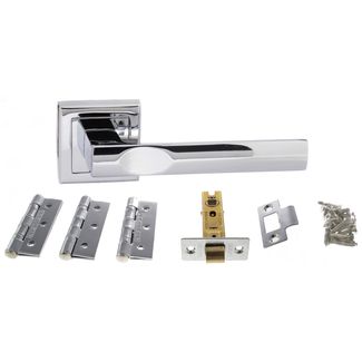 Atlantic Kansas Door Handle Pack - Polished Chrome