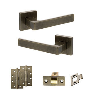 Atlantic Status Montana Door Handle Pack - Antique Brass
