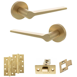 Atlantic Senza Pari Laviano Door Handle Pack - Satin Brass