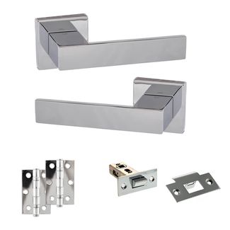 Atlantic Senza Pari Panetti Door Handle Pack - Polished Chrome