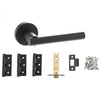 Atlantic Nebraska Door Handle Pack - Matt Black