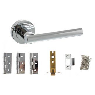 Atlantic Nebraska Door Handle Pack - Polished Chrome