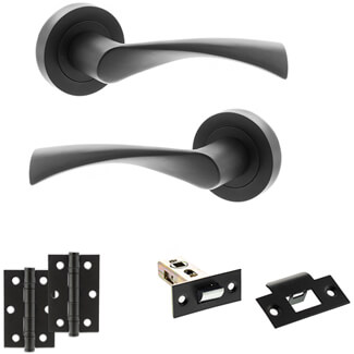 Atlantic Status Colorado Door Handle Pack - Matt Black