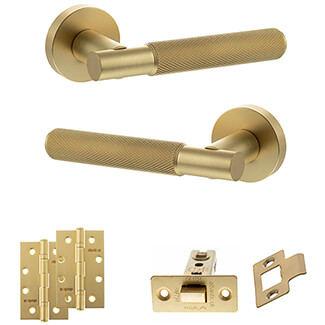 Atlantic Senza Pari Rosarno Door Handle Pack - Satin Brass