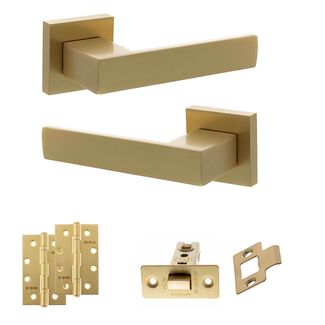 Atlantic Senza Pari Panetti Door Handle Pack - Satin Brass