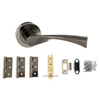 Atlantic Colorado Door Handle Pack - Black Nickel