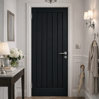 P M Mendes Mexicano Internal Door with 5 Panel - Prefinished Black Oak