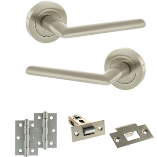 Atlantic Status Alabama Door Handle Pack - Satin Nickel