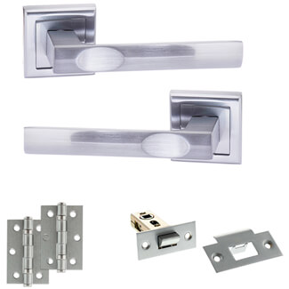 Atlantic Status Kansas Door Handle Pack - Satin Chrome