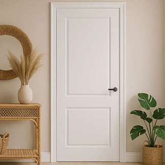 P M Mendes Vermont Internal Fire Door with 2 Panel - White Primed