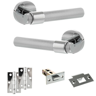Atlantic Senza Pari Andretta Door Handle Pack - Polished Chrome