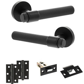 Atlantic Senza Pari Andretta Door Handle Pack - Matt Black