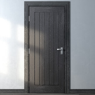 Joseph Miles Epsom Internal Door with 5 Panel - Painted Brushed Black Oak
