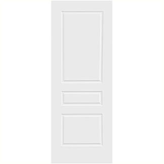 P M Mendes Laminate Internal Fire Door with 3 Panel - Prefinished White