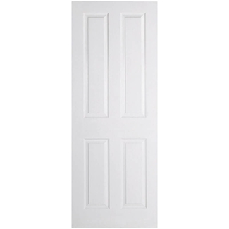 LPD Textured Moulded Internal Door with 4 Panel - White Primed