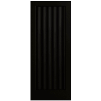 P M Mendes Ravenna Internal Fire Door with 1 Reeded Panel - Prefinished Black