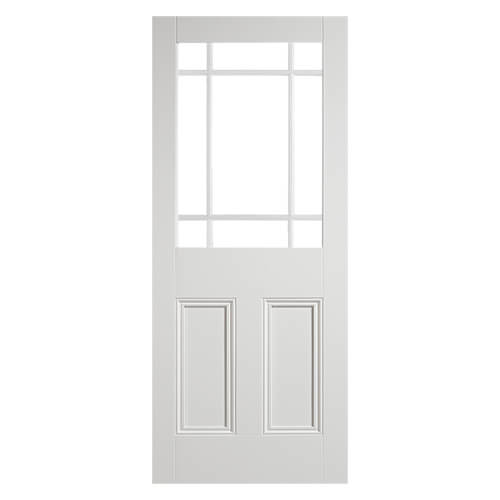 LPD Downham White Primed 2-Panels 9-Lites Internal Unglazed Door