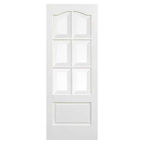 LPD Kent White Primed 1-Panel 6-Lites Internal Glazed Door