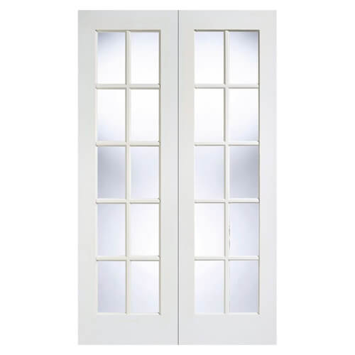 LPD GTPSA White Primed 20-Lites Internal Glazed Pair Door