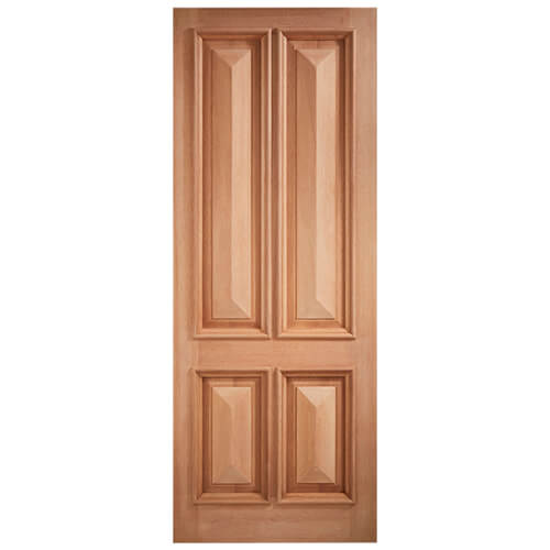 LPD Islington Un-Finished Hardwood 4-Panels External Door