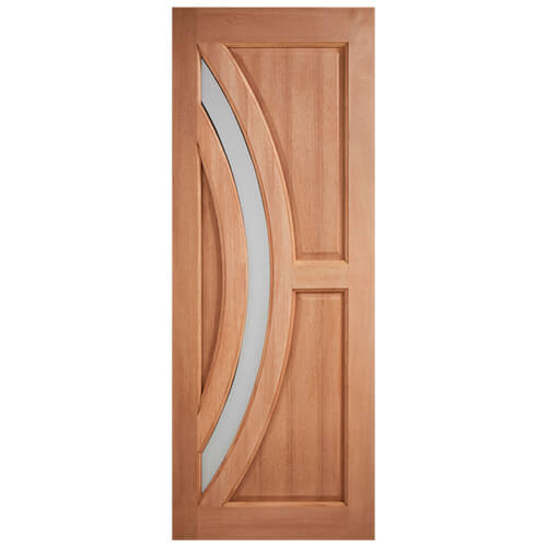 LPD Harrow Un-Finished Hardwood 3-Panels 1-Lite External Obscure Glazed Door