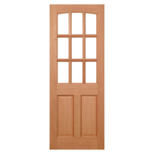 LPD Georgia Un-Finished Hardwood 2-Panels 9-Lites External Unglazed Door