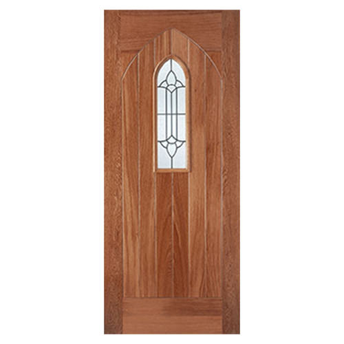 LPD Westminster Un-Finished Hardwood 1-Panel 1-Lite External Leaded Obscure Glazed Door