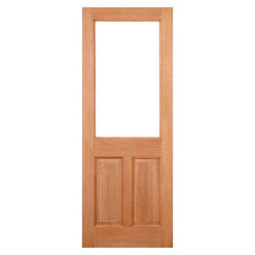 LPD 2XG Un-Finished Hardwood 2-Panels 1-Lite External Unglazed Door