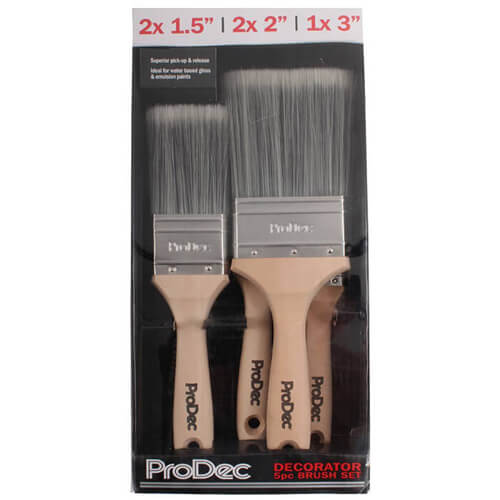 Rodo ProDec Decorator Paint Brush 5pc Set