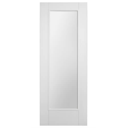 XL joinery Pattern 10 Internal White Primed Fire Door With Clear Glass