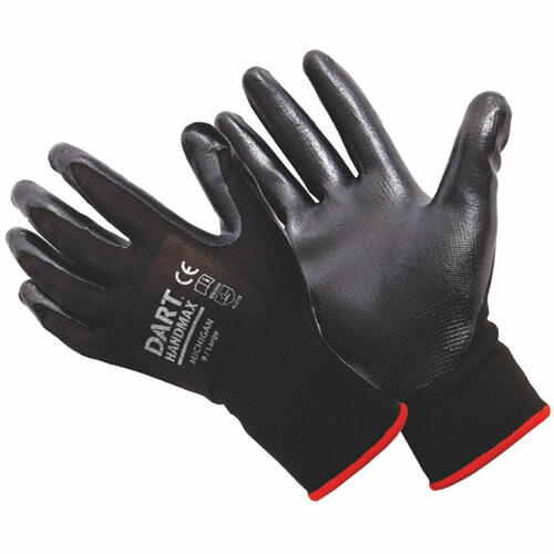 Dart Handmax Michigan Black Nitrile Glove Pack Of 12 Pairs