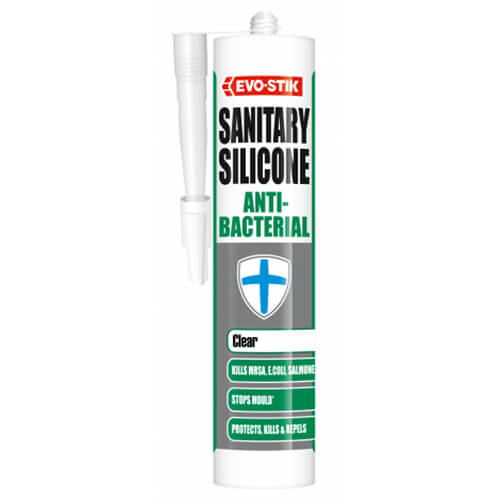 Evo-Stik Professional Sanitary Antibacterial Silicone Sealant 290ml C20 Cartridge