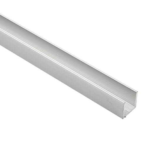 Rothley Trims Uncoated Aluminium U Square Profile 1 Meter Long
