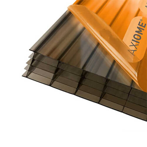Axiome Bronze 25mm Multiwall Polycarbonate Sheet 1400mm Wide