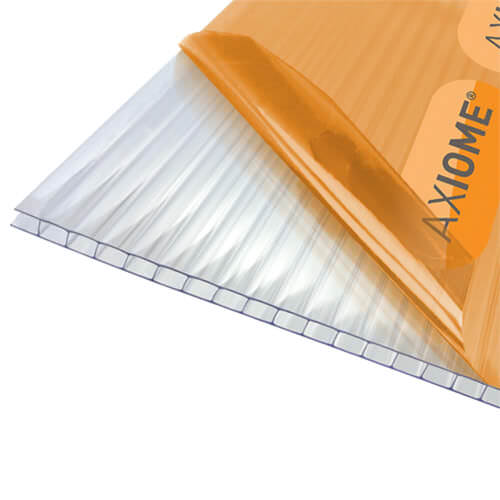 Axiome Clear 6mm Twinwall Polycarbonate Sheet 690mm Wide