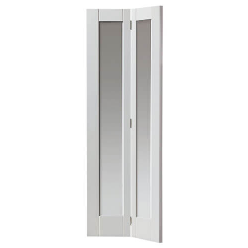 JB Kind Tobago White Primed 2-Lites Internal Bi-Fold Glazed Door