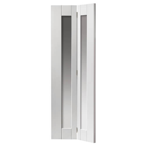 JB Kind Axis White Primed 2-Lites Internal Bi-Fold Glazed Door